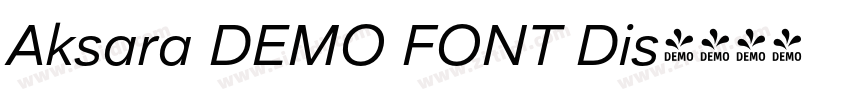 Aksara DEMO FONT Dis字体转换